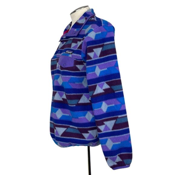 PATAGONIA Women's Pullover Guatemalan Aztec Tango Fleece Synchilla Pullover Snap - Picture 2 of 6